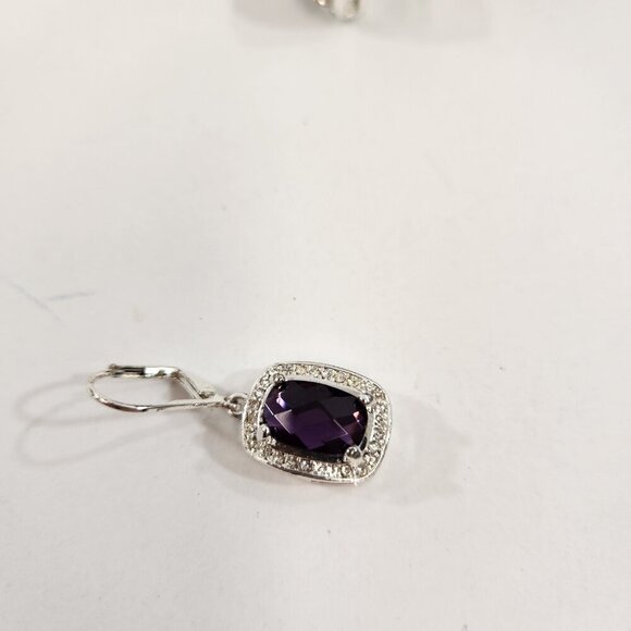 Avon Monaco Nights Drop Earrings Pendant Necklace Gift Sets Purple & Red NEW - Picture 8 of 15